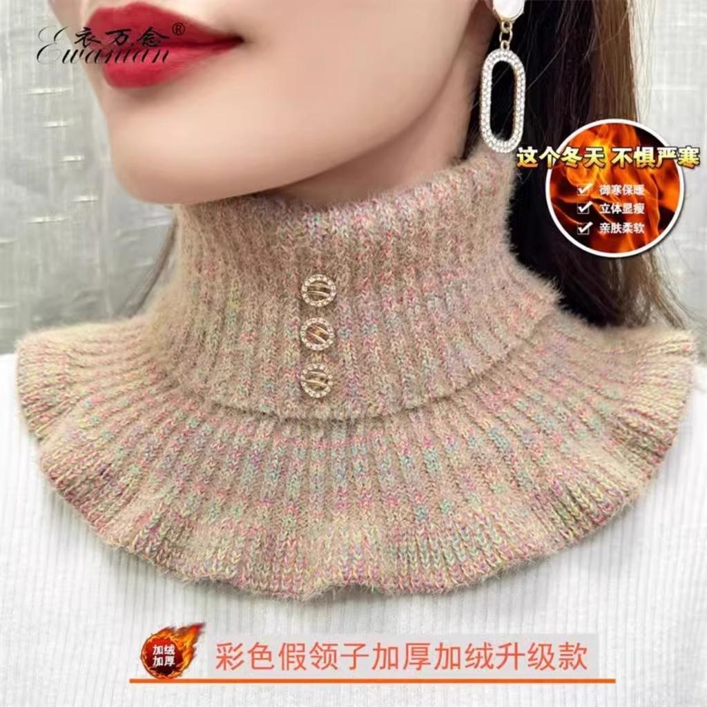 Fake Collar Neck Warm Scarf Thickened Knitted Cervical Neck Cover