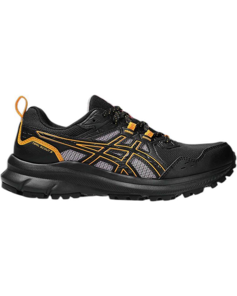 Trail running shoes Asics black orange Trail Scout 3