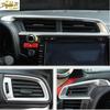 Серебристая накладка на воздухозаборник на передней панели для Honda Fit Jazz 2014-