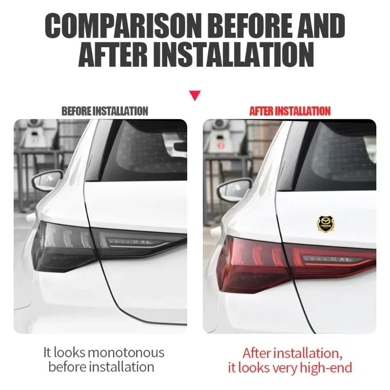 For Mazda 8 4 2 6 323 626 RX7 RX8 Folding CX3 BN Atenza Car Badge Sticker Car 3D Metal Emblem Decal Exterior Styling Accessories h2