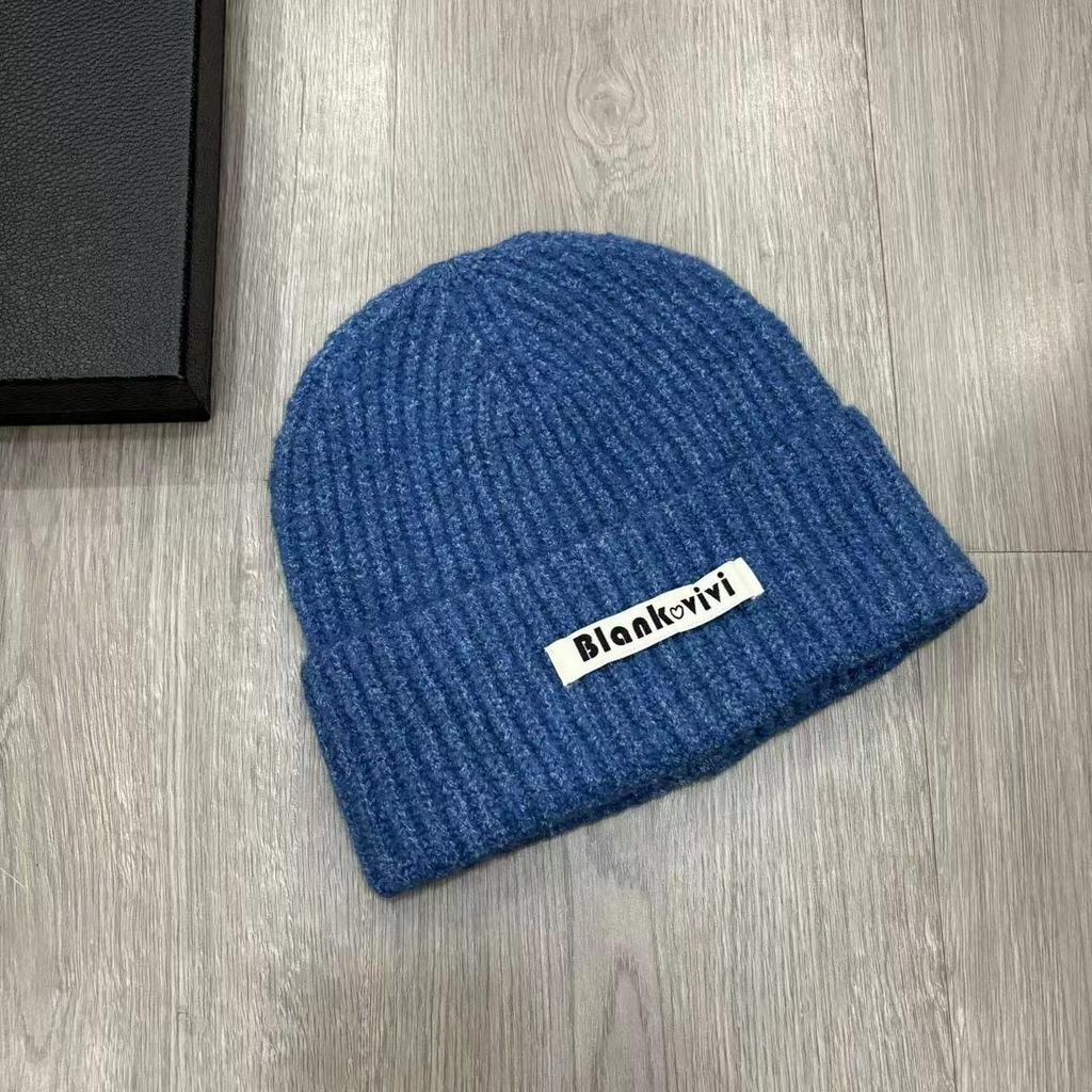 Новые модные и универсальные шапки-бини с длинными надписями для женщин на осень и зиму, шапка из шерсти, подчеркивающая лицо, для улицы, теплая вязаная шапка