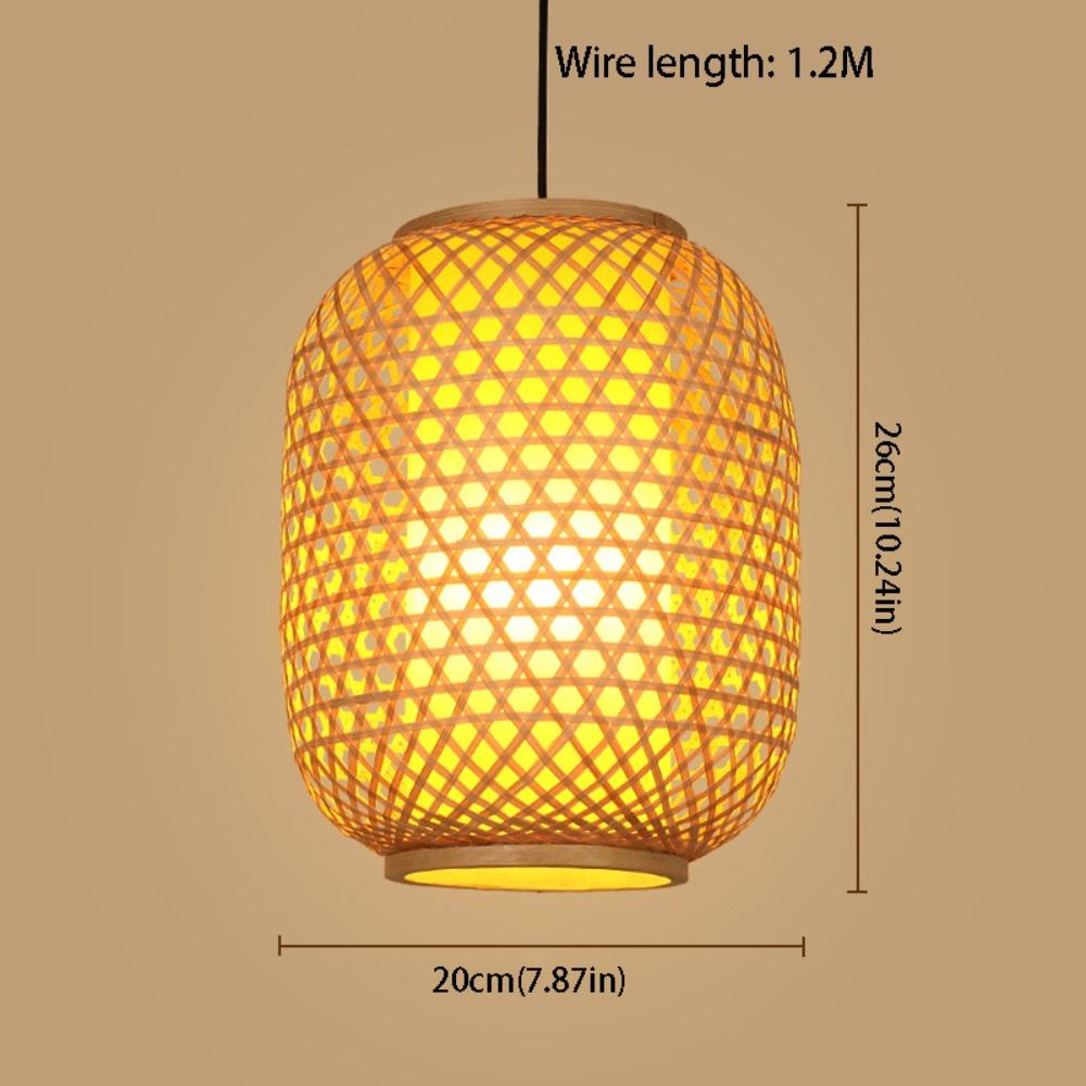 Woven Rattan Pendant Lamp Braided Wicker Chandelier Home Decor Ceiling Light Restaurant