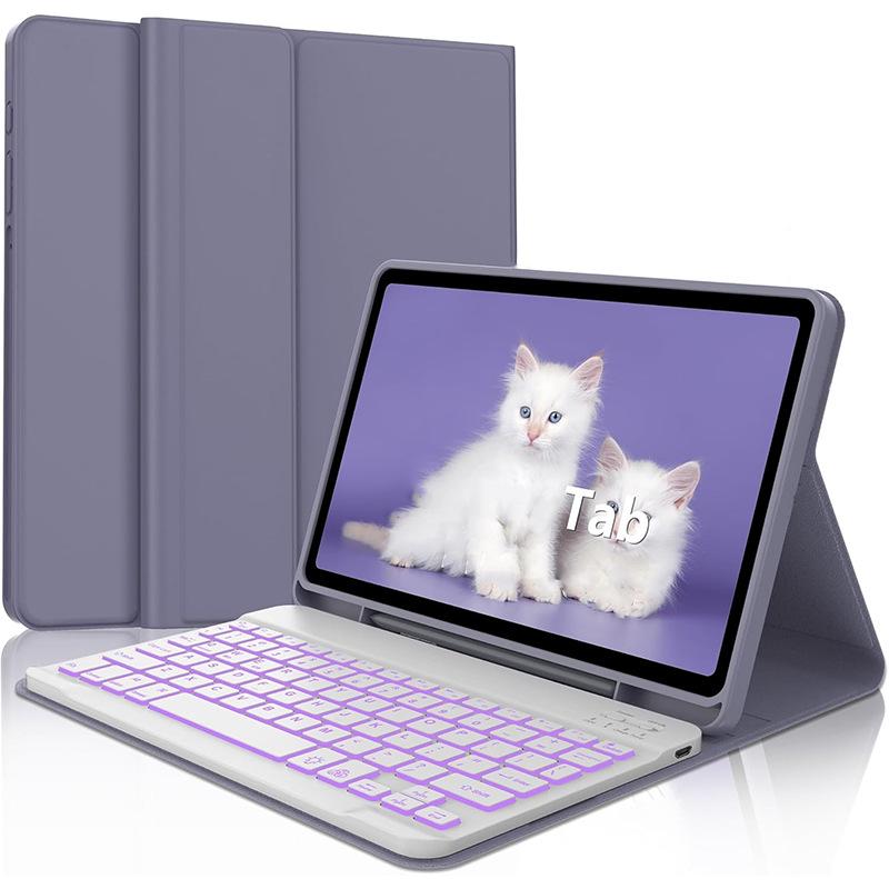 IPad Pro 11" (2018-2022 гг.) Bluetooth-клавиатура с подсветкой и защитный кожаный чехол с мышью