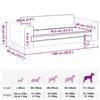 Dog Bed with Extension Blue 100 x 50 x 30 cm Velvet