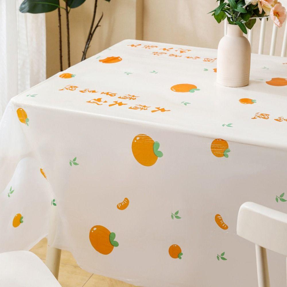 20Pcs Oil Proof Round PVC Tablecloth Plastic Fresh Fruit Tablecloth Desk