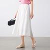 Elva's Island Women's Casual Pleated A-Line Midi Skirt