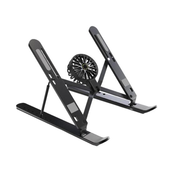 Подставка для компьютера Держатель для ноутбука с охлаждающим вентилятором Высокая устойчивость Регулируемая по высоте Универсальная Портативная Подставка для ноутбука