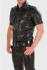 Stylish Black Shirt Handmade Genuine Leather Lambskin Formal Casual Men Classic