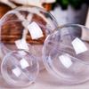 5pcs 4/5/6/7/8cm Transparent Open Plastic Christmas Decorations Ball Clear Bauble Ornament Gift Present Box Party Decoration