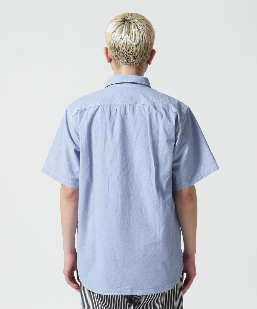 AVIREX Ежедневная базовая джинсовая рубашка с коротким рукавом Мужская L 110 синий 783-3923003