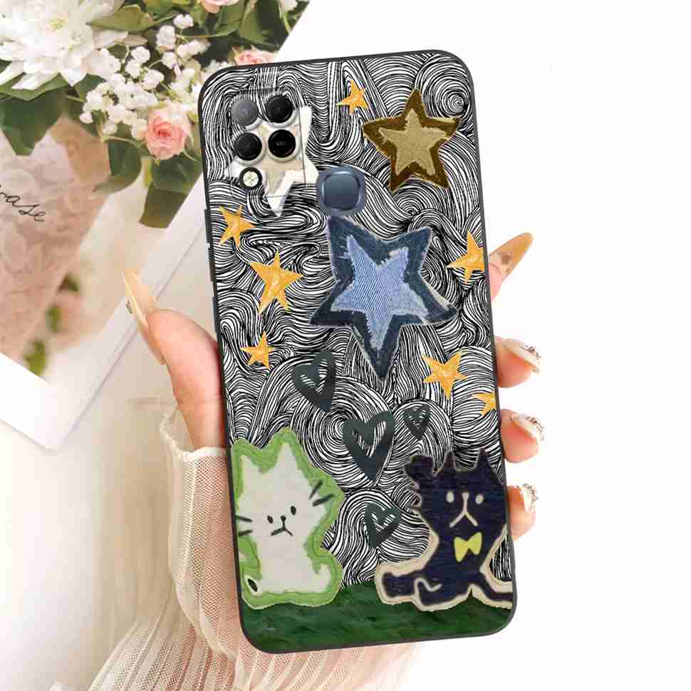 For Infinix Hot 10s Case Fashion Butterfly Painted Soft Silicone Phone Cover For Infinix Hot10s Hot 10s X689B X689 Cases