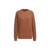 Solid Logo Round Neck Long Sleeve Sweatshirt Women Sweatshirt Brown JE8615