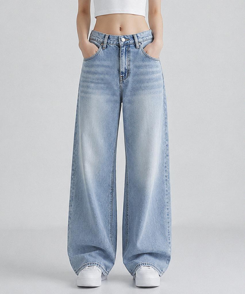 ORIGINALDAY Vintage Fade Wide Wash Denim Pants [Light Blue]