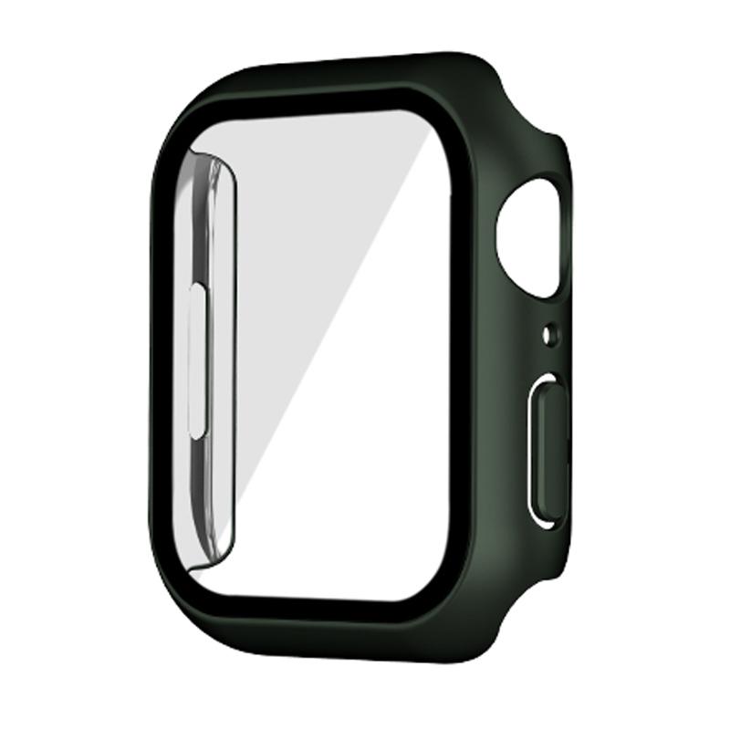 Glass+cover For Apple Watch 9 Case 45mm 41mm 44mm 40mm 42mm 38mm Accessories Plated Screen Protector iWatch series 6 5 3 se 7 8