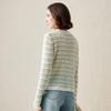 KEMENG BOKA Women's Autumn Winter Striped Color Block Cashmere Sweater