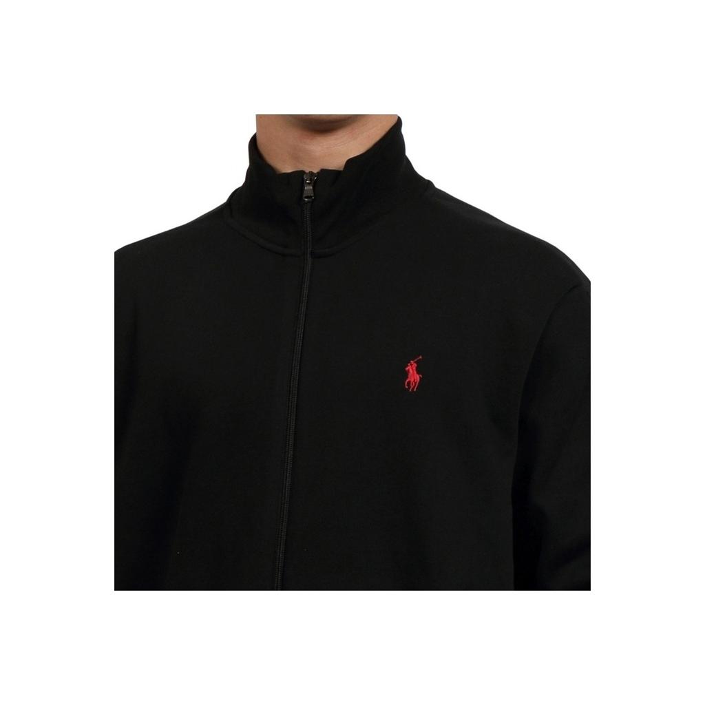Polo Ralph Lauren Solid Color Logo Embroidered Stand Collar Zip Long Sleeve Jacket Men Jackets Black 710881509-001