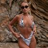Сексуальное бикини с леопардовым принтом, трехсекционный купальник с зебровым принтом, высококачественный купальник, женский бикини