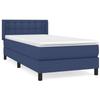 Maison Exclusive - Sommier à lattes de lit avec matelas Bleu 90x190 cm Tissu