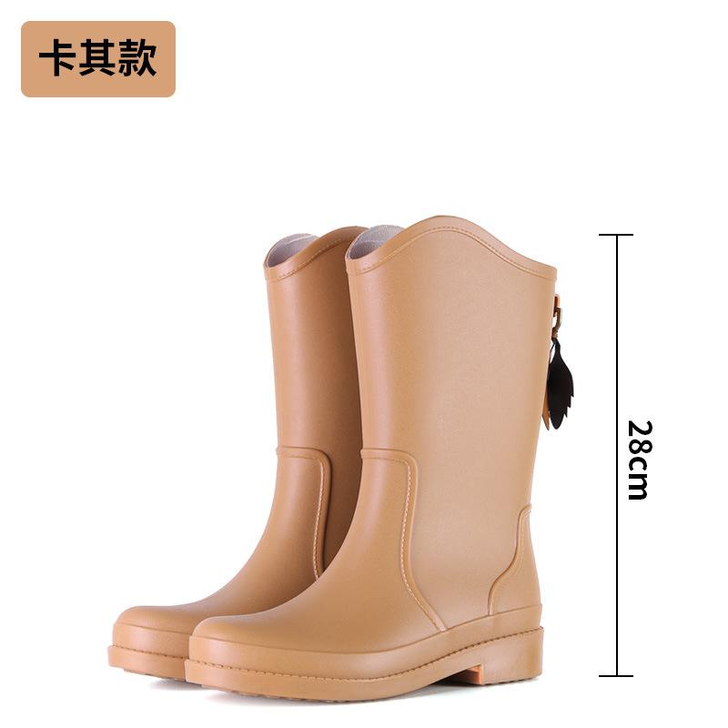 Women's Tall Rain Boots Kitchen Waterproof Non-slip Rain Boots Women Fashion Outdoor Work Boots Novo Em Botas Femininas 2024