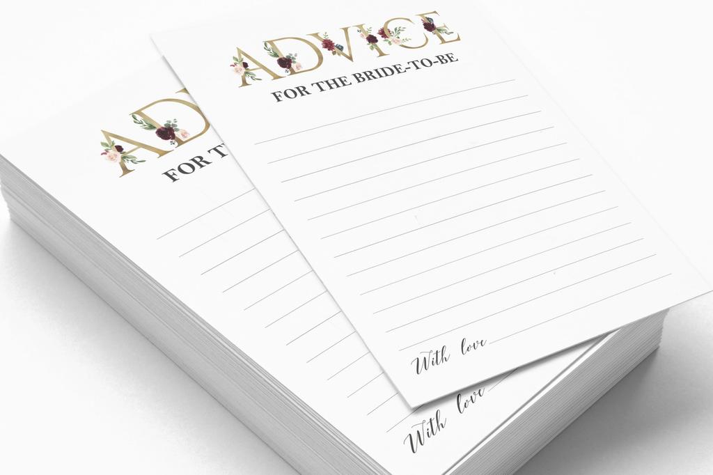 Inkdotpot Игры для свадебного душа Советы для невесты Набор из 50A FloralA Mad Libs Игра