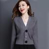 Women Knitted Sweater Cardigan Coat Spring Autumn Casual V-neck Long Sleeve Sweater Jacket