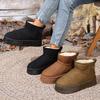 Retro Thick-soled Snow Boots, New Fleece and Thickened Short-leg Snowshoes, Cotton Shoes