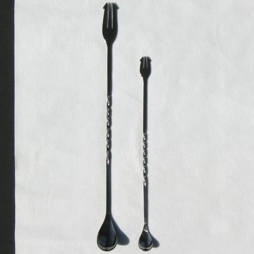 Nagao Tsubame-Sanjo Bar Spoon, 25cm, 18-0 Stainless Steel, Black Oxide Color, Made In Japan