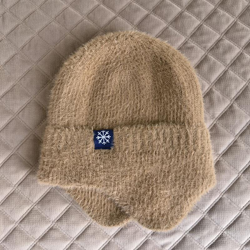 Уличные теплые вязаные шапки, зимние шерстяные наушники, мужские и женские осенне-зимние шапки, эластичные толстые ветрозащитные шапки, велосипедные шапки