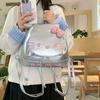 Stylish Cute Bow Cat Portable Flip Small Backpack Female New Cartoon Casual Simple Backpack