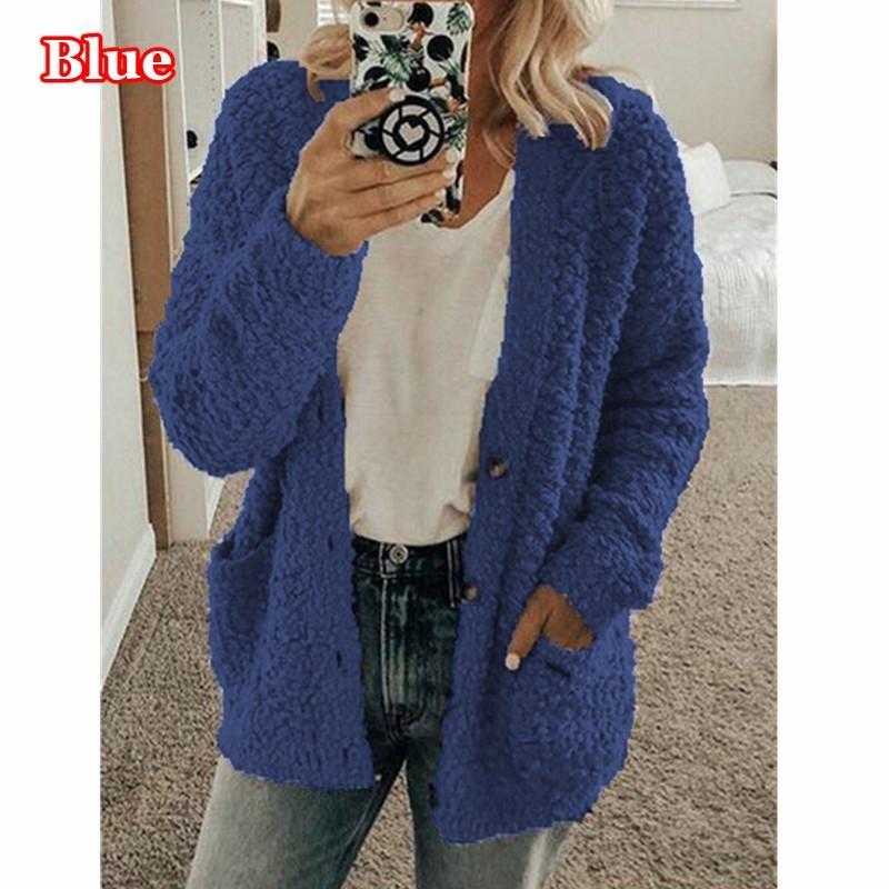 Женская осенне-зимняя плюшевая толстовка, модный повседневный плюшевый кардиган, женский свободный свитер, топы больших размеров