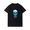 Хлопковая летняя мужская футболка размера плюс с 30 узорами в стиле Харадзюку, футболки с принтом черепа, футболка с круглым вырезом, повседневные топы