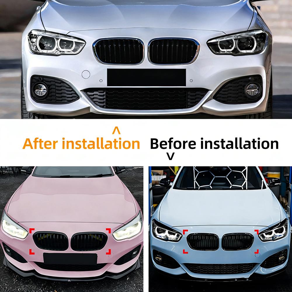 Передний Бампер Решетка Радиатора "Ноздри" Гоночные Решетки Для BMW 1 Серии F20 F21 2015-2019 Замена Одиночные Двойные Ламели Глянцевый Черный