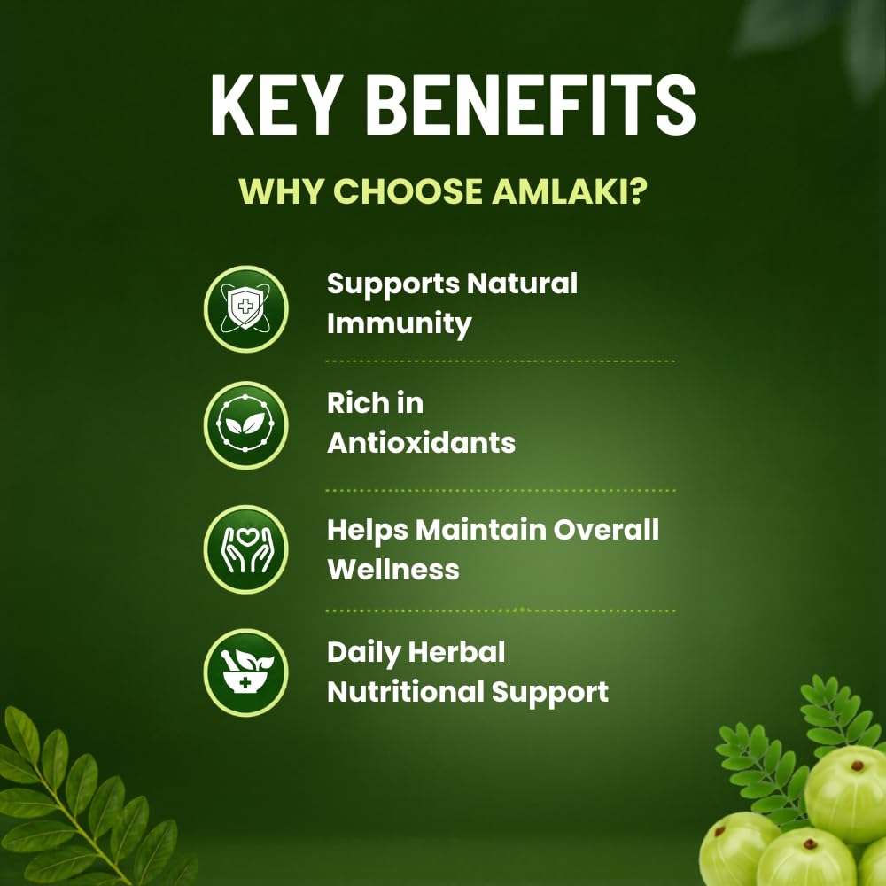 Таблетки Amalaki от Pure Nutrition | Таблетки Амла | Добавка Амла, Богатая Натуральным Витамином С для Иммунитета, Антиоксидантной Поддержки, Кожи и Ежедневного Самочувствия