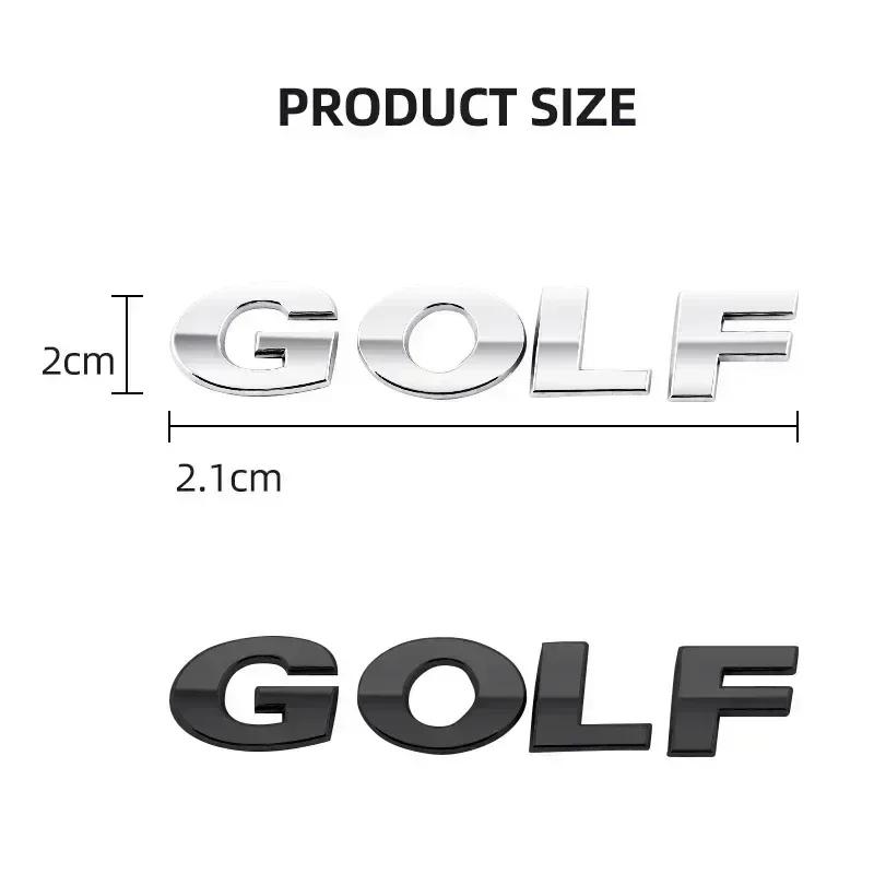 New 1PCS 3D ABS GOLF Car Letter Logo Sticker Tail Bumper Badge Auto Rear Trunk Emblem Styling Accessories For Volkswagen VW