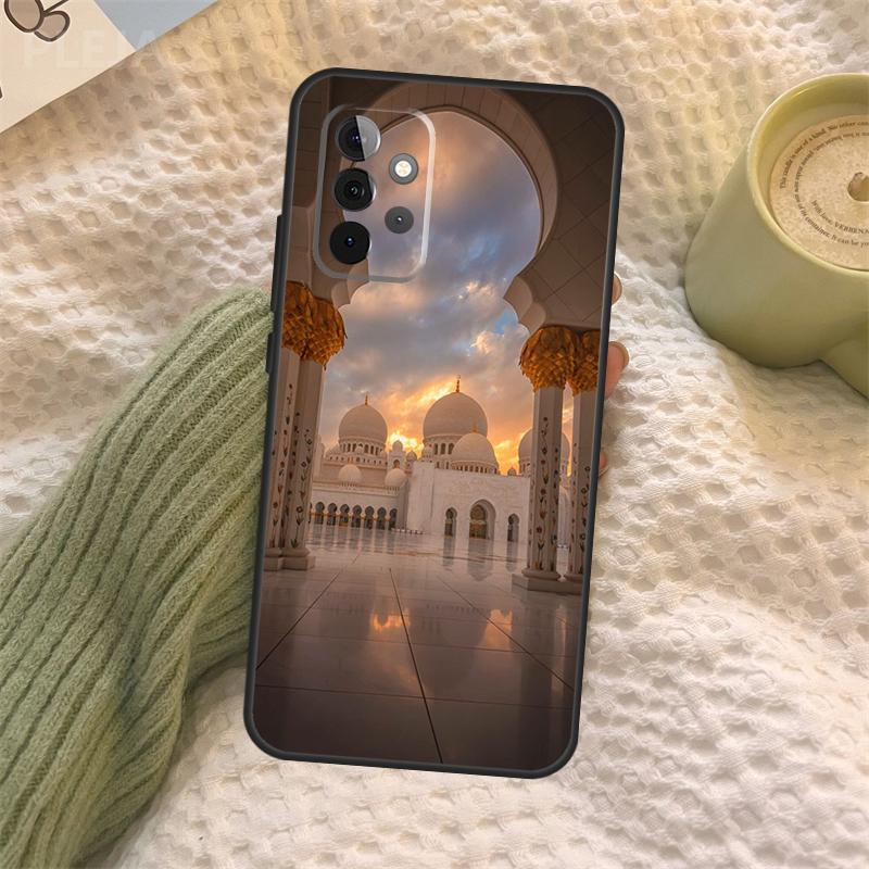 Чехол для здания мусульманской мечети на арабском языке для Samsung Galaxy A35 A15 A55 A53 A33 A13 A36 A56 A26 A16 A22 A32 A52 A54 A34 A05 A06
