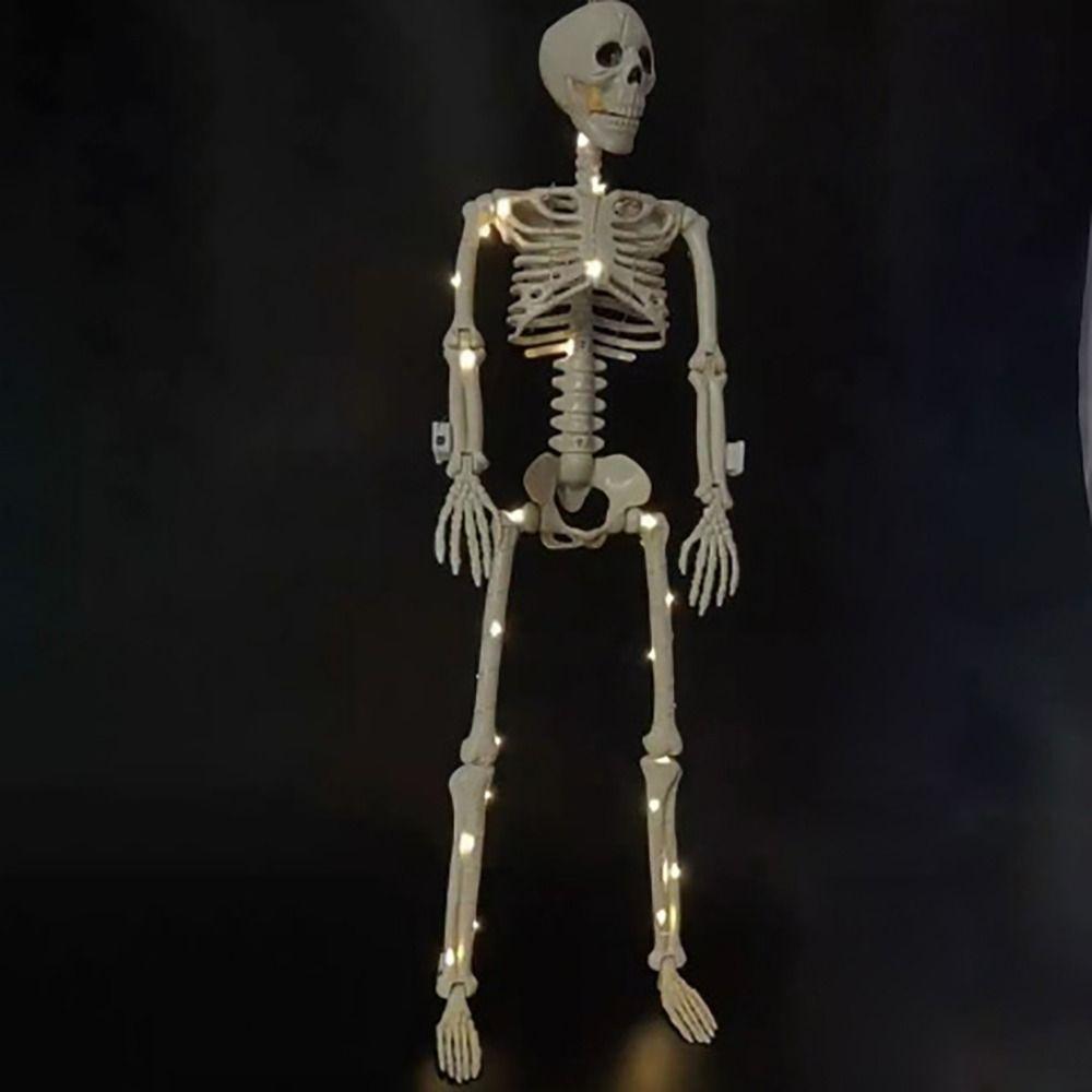40CM Halloween Human Skeleton Plastic Bone Model Creative Body Figurine Outdoor Indoor
