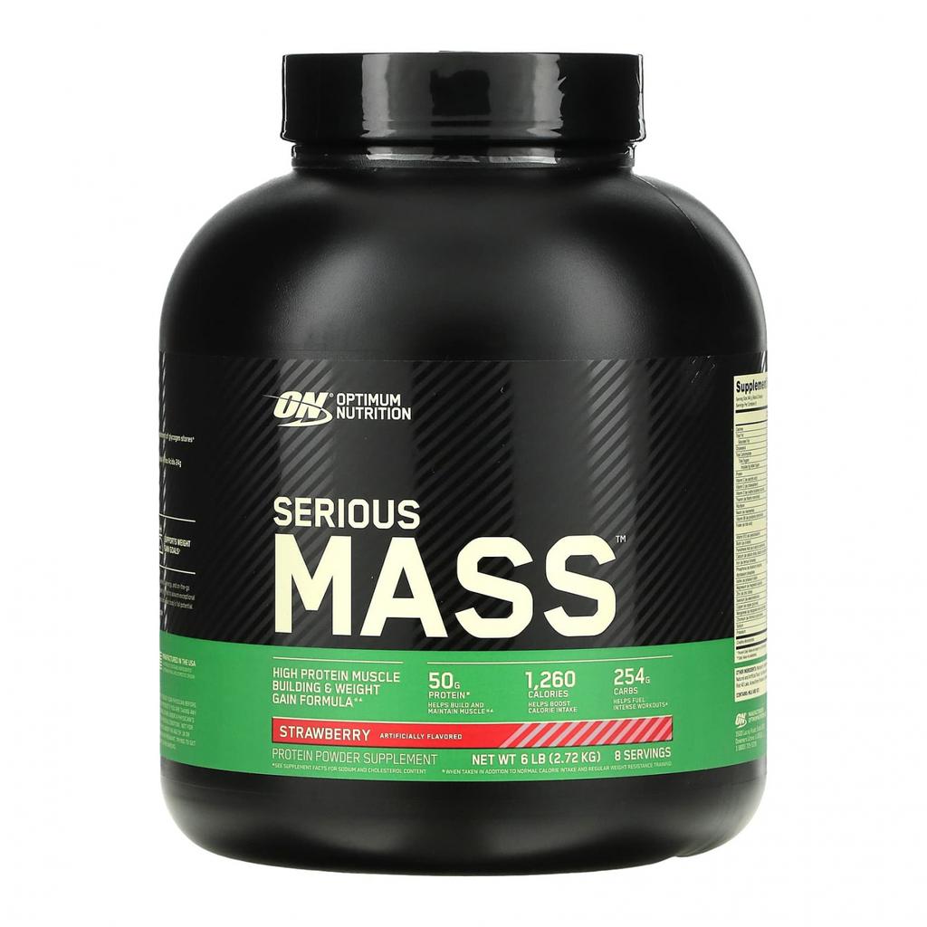 Протеин для набора мышечной массы Клубника (2,72 кг), Serious Mass Strawberry, Optimum Nutrition