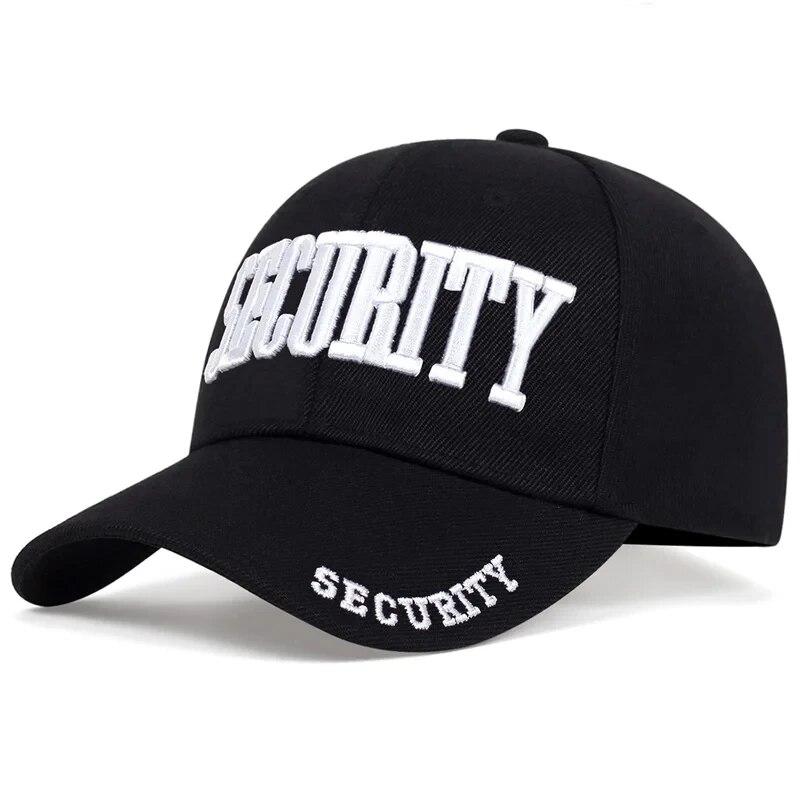 Унисекс Бейсболки с вышивкой Security Весна и Осень Уличные Регулируемые Повседневные Кепки Шляпа от Солнца