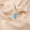 Natural Swiss Blue Topaz Gemstone 925 Sterling Silver Jewelry Zircon Boho Ring CZR-8-12