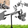 Handmade Metal Drummer Windmill, Drummer Windmill Garden Decoration, Percussionist Music Figurines,Fun Wind-Powered Sculpture