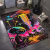 1PC Aliens and UFO Printed Carpet for Bedroom Living Room Bedside Sofa Floor Mat Modern Home Decor Area Rug Machine Wash