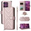 For Motorola Edge 60 Pro 5G Case with Shoulder/Wrist Strap Leather Phone Cover Stand Wallet