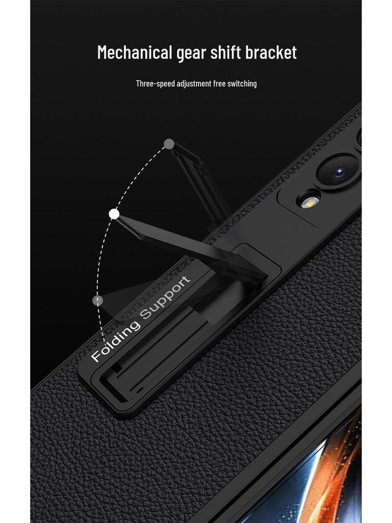 Кожаный чехол-подставка Samsung Fold4 - Креативный, Складной, Ударопрочный дизайн