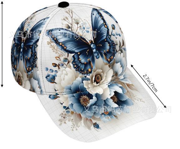 Fashion hot-selling garden morning wear baseball cap 1D digital printing bee baseball cap to picture free design 1D printing