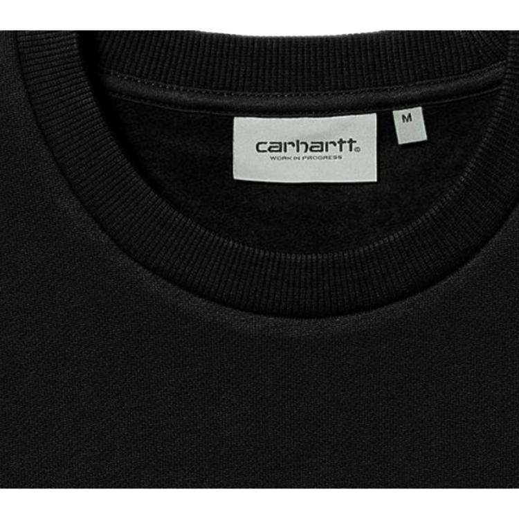 Carhartt WIP Свитшот с буквенным принтом FW22, с длинным рукавом, мужской, черный I031242-0D2-XX