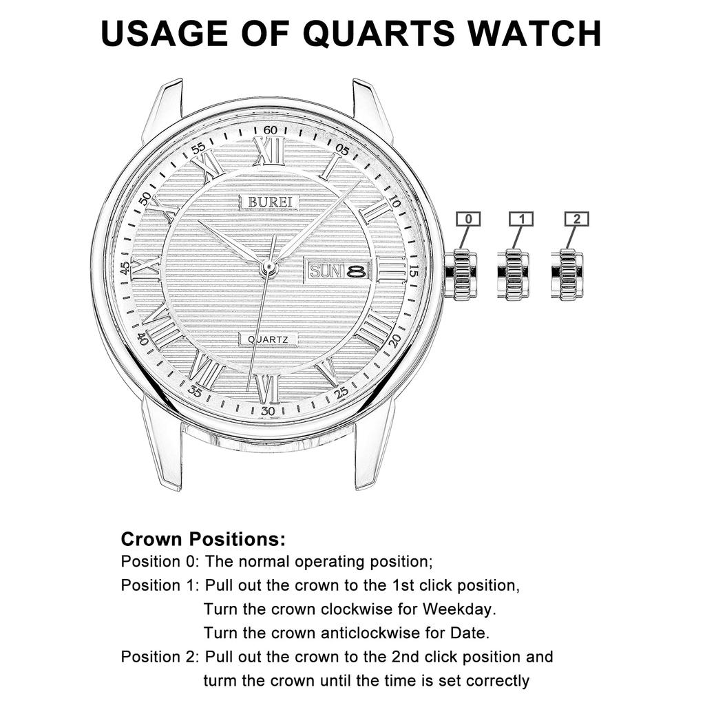 Часы BUREI, кожаные, популярные, брендовые, аналоговые, с римскими цифрами, простые, водонепроницаемые, стильные, деловые, серебристо-белые, мужские, мужские