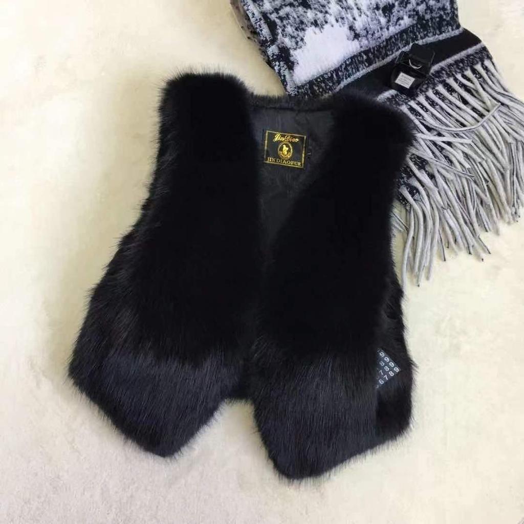 Осенне-зимние модели жилета из искусственного меха лисы, короткий женский, аутентичный, мужской, рождественский красный, маленький человек, маленький аромат