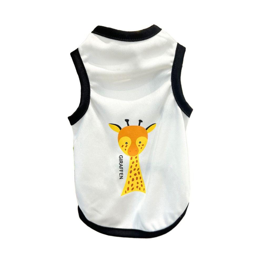Тонкая майка с рисунком собаки из мультфильма, сетчатая футболка с рисунком животных, жилет из полиэстера для щенков, дышащая летняя одежда для собак и кошек