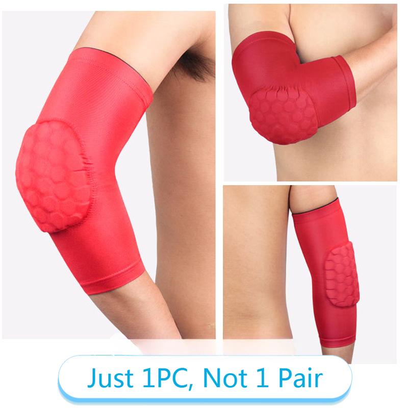 1PC Elbow Brace Sleeve Pad Support Arm Breathable Protection Workout Outdoor Sports Joint Compression Hexagonal Honeycomb