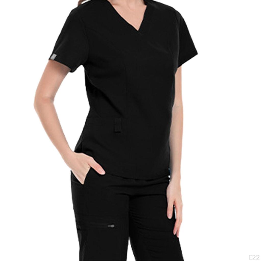 Nursing Scrub Set Work Suits Professional Soft Clothing Nurse Top and Pants for SPA Pet